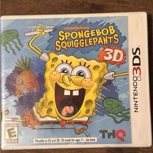 SpongeBob SquigglePants 3D (Nintendo 3DS, 2011) Complete CIB